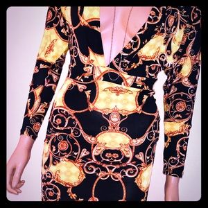 GoodTime plunge mini dress